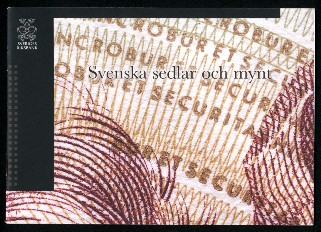 Broschyr: Svenska sedlar och mynt 2000